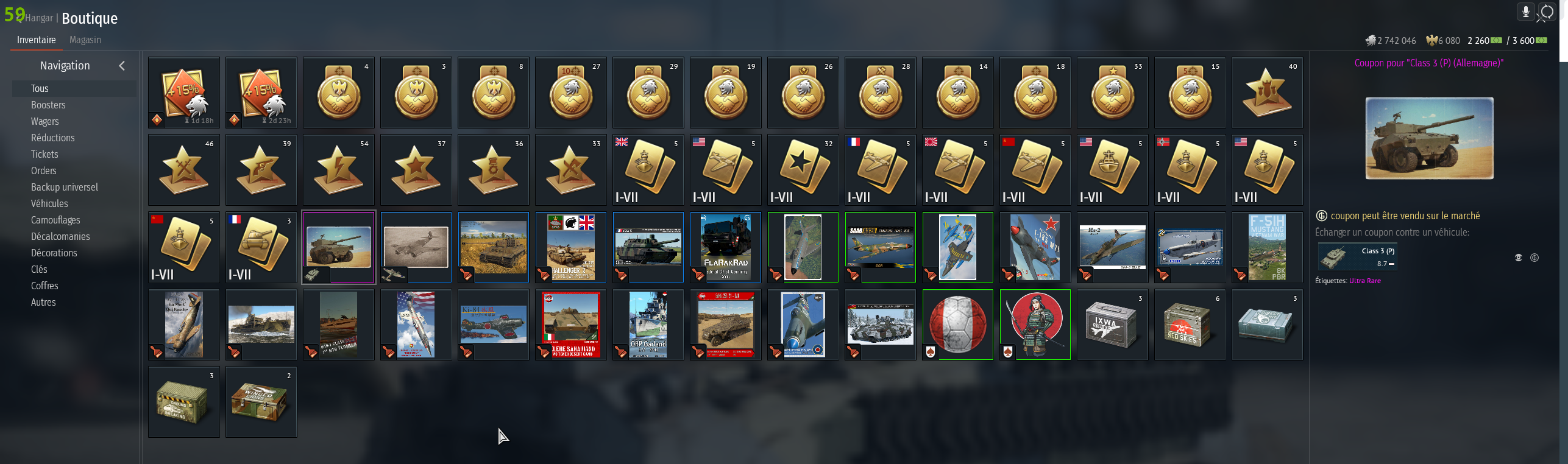 [Question] Les coupons War thunder, comment les acheter ? Académie