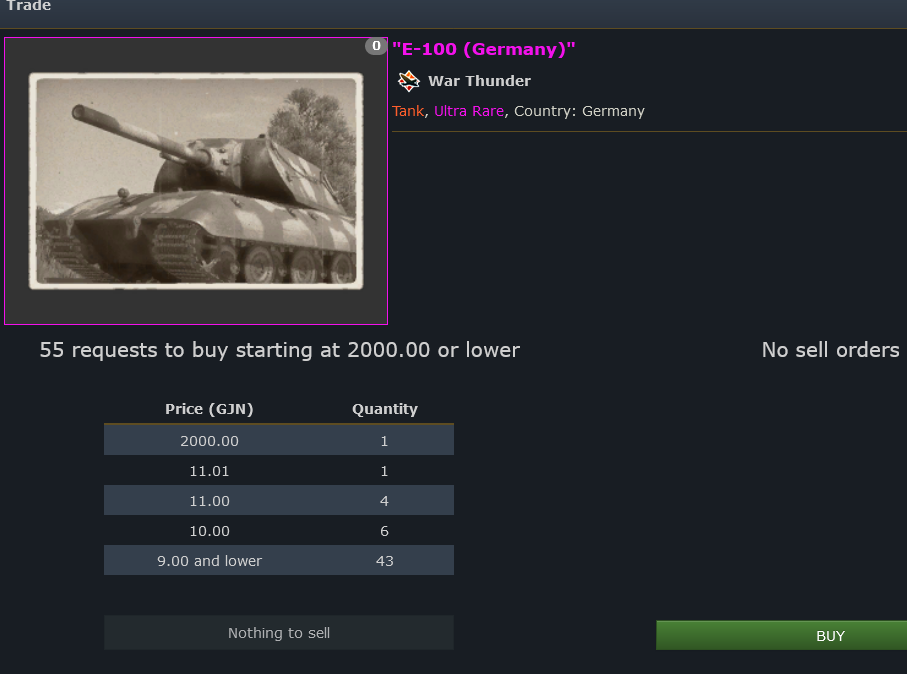 wtb e100 in gaijin market Heavy Vehicles War Thunder Official Forum