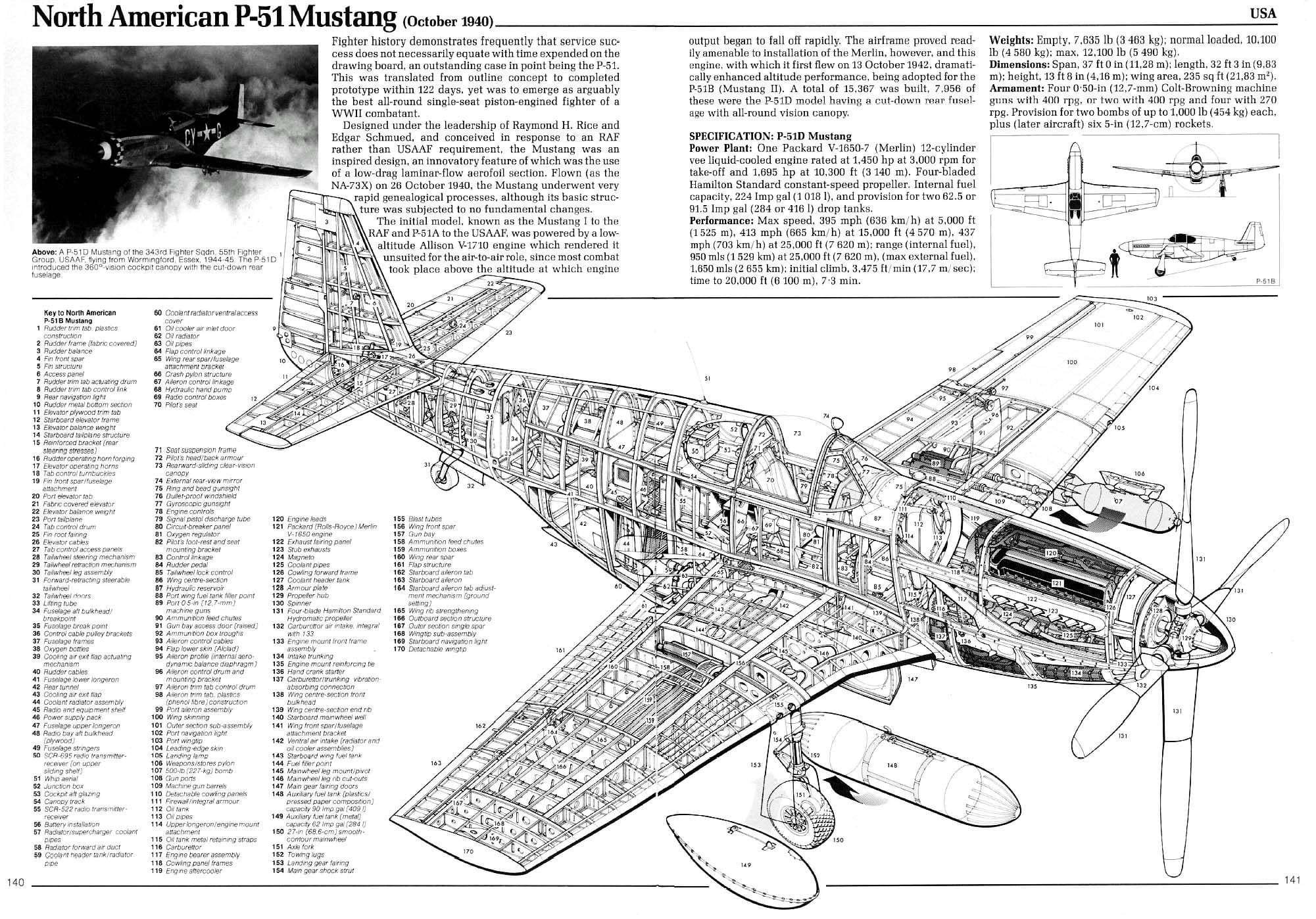 North-American-P-51-Mustang-Cutaway-Draw